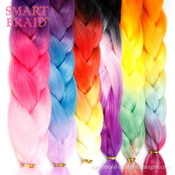 Hot Water Set Yaki Other Artificial Hair Extensions Ombre Crochet Hair 24 inch Synthetic Braiding Jumbo Hair Braid